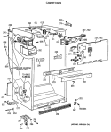 CABINET PARTS Diagram and Parts List for TBX24JISYRWH  General Electric Refrigerator
