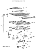 COMPARTMENT SEPARATOR PARTS Diagram and Parts List for TBX24JISYRWH  General Electric Refrigerator