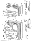 Section Diagram and Parts List for TBX14DATGRWH  General Electric Refrigerator