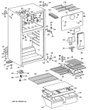 Section Diagram and Parts List for TBX14DATGRWH  General Electric Refrigerator
