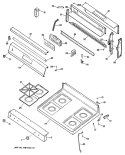 Section Diagram and Parts List for JGBP26GEN7  General Electric Range