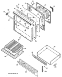 Section Diagram and Parts List for JGBP26GEN7  General Electric Range