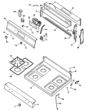 Section Diagram and Parts List for JGBP24GEN7  General Electric Range