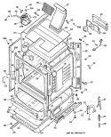 Section Diagram and Parts List for JGBP24GEN7  General Electric Range