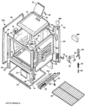 Section Diagram and Parts List for JGBS03PV1AD  General Electric Range