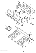Section Diagram and Parts List for JGBC17EV1WH  General Electric Range