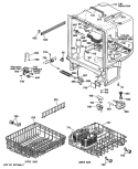 Section Diagram and Parts List for GSD1350T64  General Electric Dishwasher