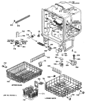 Section Diagram and Parts List for GSD1420T64BB  General Electric Dishwasher
