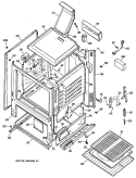 Section Diagram and Parts List for JGSS05GEV1BB  General Electric Range