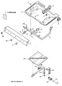 Section Diagram and Parts List for JGBC20GEV1WH  General Electric Range