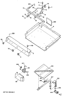 Section Diagram and Parts List for JGBS22GEV1WH  General Electric Range
