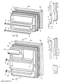 Section Diagram and Parts List for TBX16SSTDRAD  General Electric Refrigerator