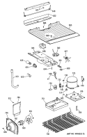 Section Diagram and Parts List for TBX16SIXGLAD  General Electric Refrigerator