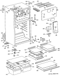 Section Diagram and Parts List for TBE16JATJRAD  General Electric Refrigerator