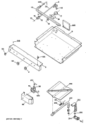 Section Diagram and Parts List for JGBS21EV1WH  General Electric Range