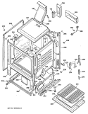 Section Diagram and Parts List for JGBS21EV1WH  General Electric Range