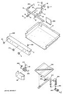 Section Diagram and Parts List for JGBS22GEV2WH  General Electric Range