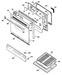 Section Diagram and Parts List for JGBP24GEV2WH  General Electric Range