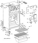 Section Diagram and Parts List for TBX14AYTGRWH  General Electric Refrigerator