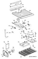 Section Diagram and Parts List for TBX16JATGRWH  General Electric Refrigerator