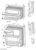 Section Diagram and Parts List for TBX18TATGRWH  General Electric Refrigerator