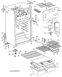 Section Diagram and Parts List for TBX18TATGRWH  General Electric Refrigerator