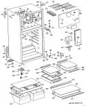 Section Diagram and Parts List for TBG16JAXHRAD  General Electric Refrigerator