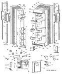 Section Diagram and Parts List for TFG20JRVAWW  General Electric Refrigerator