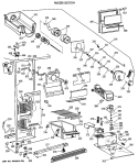 FREEZER SECTION Diagram and Parts List for TFG20JRVAWW  General Electric Refrigerator
