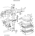 FRESH FOOD SECTION Diagram and Parts List for TFG20JRVAWW  General Electric Refrigerator