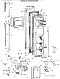 FREEZER DOOR Diagram and Parts List for TFG22PRVAWW  General Electric Refrigerator