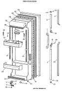 FRESH FOOD DOOR Diagram and Parts List for TFG22PRVAWW  General Electric Refrigerator
