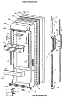 FRESH FOOD DOOR Diagram and Parts List for TFG24ZRVAWH  General Electric Refrigerator