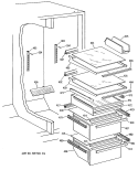 Section Diagram and Parts List for TFG24ZRVAWH  General Electric Refrigerator