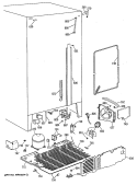 Section Diagram and Parts List for TFG24ZRVAWH  General Electric Refrigerator