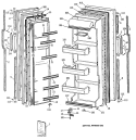 Section Diagram and Parts List for TFG20JAVAWH  General Electric Refrigerator