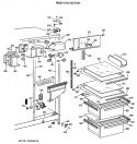 FRESH FOOD SECTION Diagram and Parts List for TFG20JAVAWH  General Electric Refrigerator