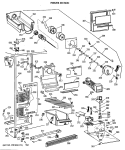 FREEZER SECTION Diagram and Parts List for TFG24ZFVAWH  General Electric Refrigerator