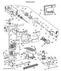 FREEZER SECTION Diagram and Parts List for TFH22JWXAAA  General Electric Refrigerator