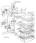 FRESH FOOD SECTION Diagram and Parts List for TFH22JWXAAA  General Electric Refrigerator