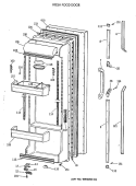 FRESH FOOD DOOR Diagram and Parts List for TFH22PRXAAA  General Electric Refrigerator