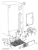 Section Diagram and Parts List for TFH22PRXAAA  General Electric Refrigerator