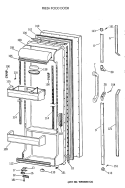 FRESH FOOD DOOR Diagram and Parts List for TFH24PRXAWW  General Electric Refrigerator