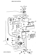 FRESH FOOD SECTION Diagram and Parts List for TFH24PRXAWW  General Electric Refrigerator