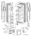 Section Diagram and Parts List for TFX20JRXAAA  General Electric Refrigerator