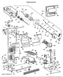 FREEZER SECTION Diagram and Parts List for TFX20JRXAAA  General Electric Refrigerator