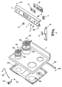 Section Diagram and Parts List for JBP21GV1  General Electric Range
