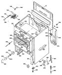 Section Diagram and Parts List for JBP21GV1  General Electric Range