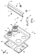 Section Diagram and Parts List for JBS034V1  General Electric Range