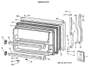 FREEZER DOOR Diagram and Parts List for TBX18DAXBRWW  General Electric Refrigerator